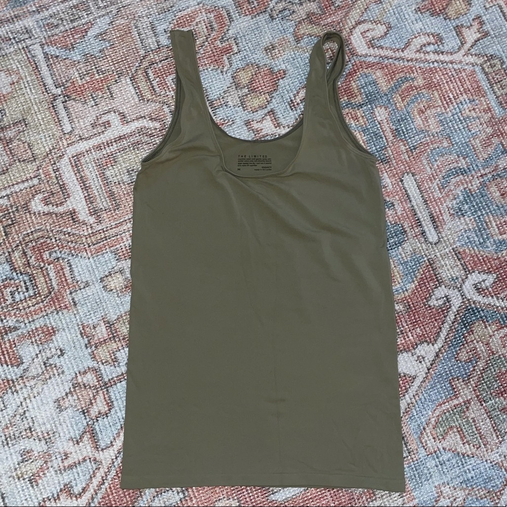 THE LIMITED army green tight tank